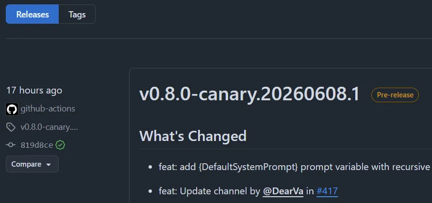GitHub Releases